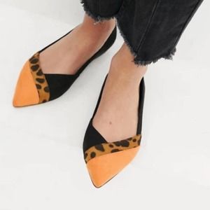 ASOS | 9W Black, Orange, Leopard Flats